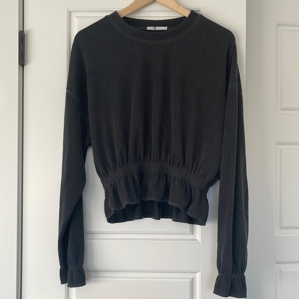 **SOLD** Zara Peplum Long Sleeve Top